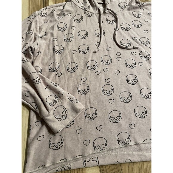Chaser Skull Graphic Cropped Hoodie - Women's Size Large - Picture 3 of 9